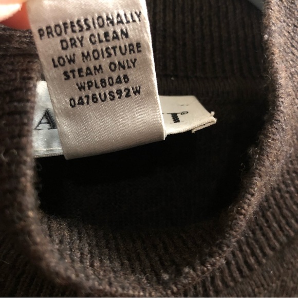 Alfani Mens 100% Pure Wool Merino Turtleneck Sweater Medium Brown - Picture 5 of 5